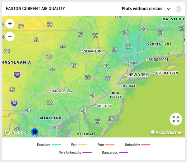 Current Air Quality Easton
